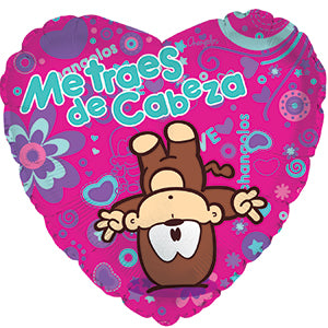 Globo Metalizado Me traes de Cabeza 18" Ref. 31