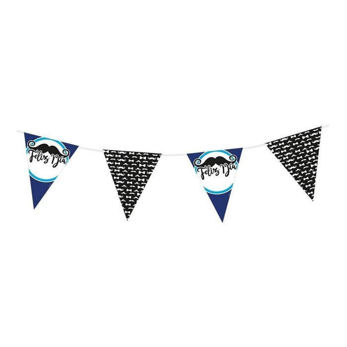Banderola Metalizada Feliz Dia Bigotes 3.6 MT Sempertex