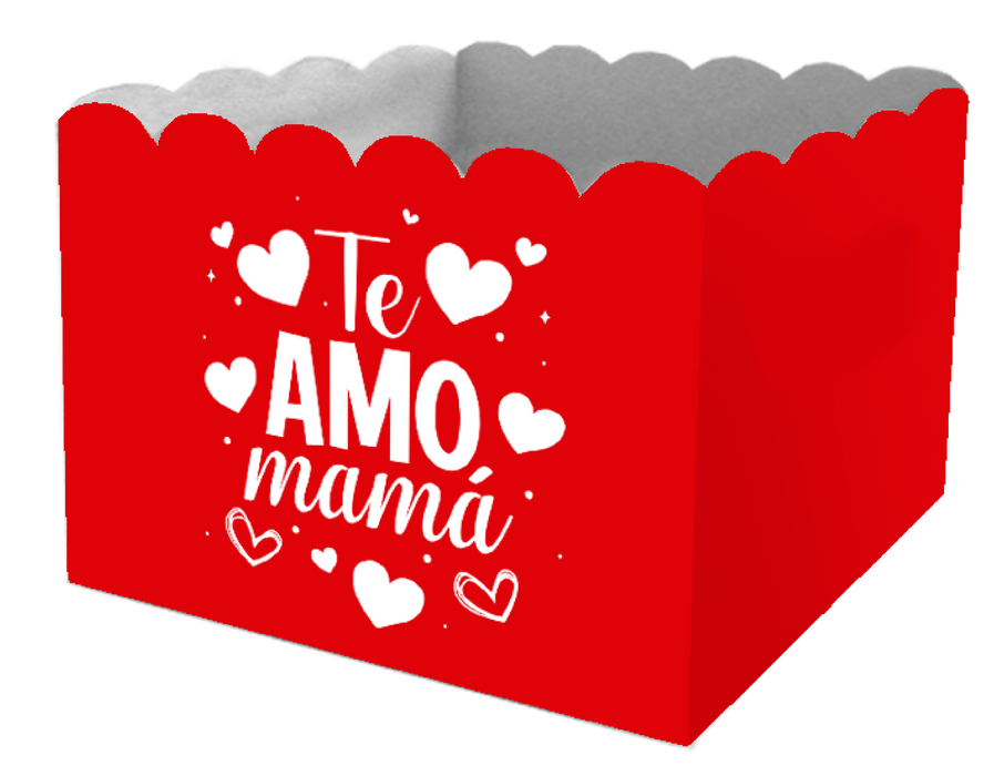 Caja Ancheta Grande Te Amo Mama Roja x 1 unidad