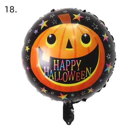 Globo Metalizado Happy Halloween Calabazas y Estrellas 18" x 1 Unidad