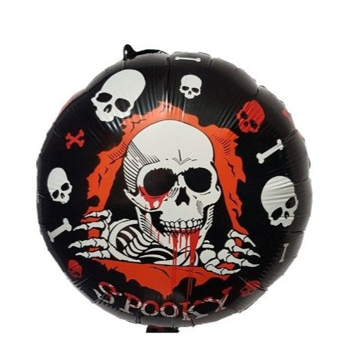 Globo Metalizado Halloween Calavera Spooky 18" x 1 Unidad