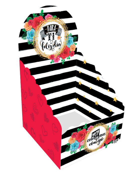 Caja Car Espaldar Feliz Dia Rayas x 1 Unidad
