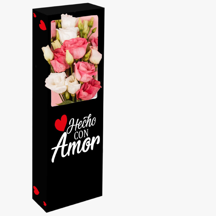 Caja Flores Premium Color Negra x 1 unidad