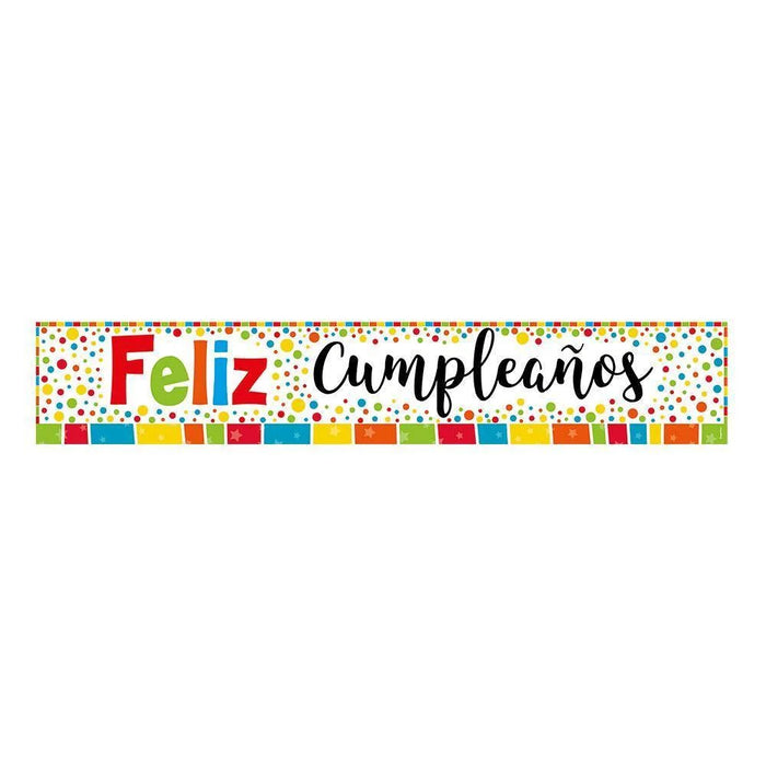 Cartel Metalizado Jumbo Feliz Cumpleaños Multicolor x 1 Sempertex