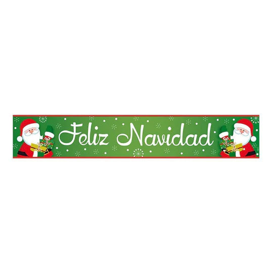 Cartel Metalizado Jumbo Feliz Navidad X 1 Unidad Sempertex