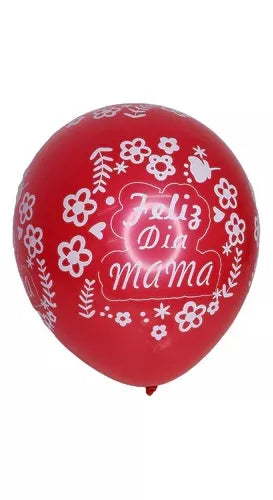 Globos Feliz Dia Mama Flores R12 x 12 Globos
