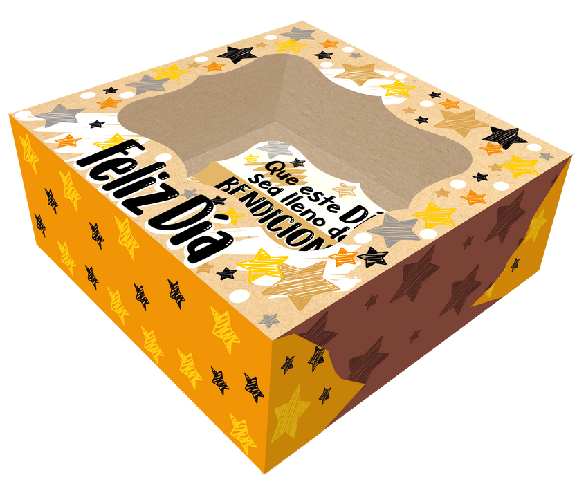 Caja Fantasia Acetato Mediana Feliz Dia X 1 Unidad