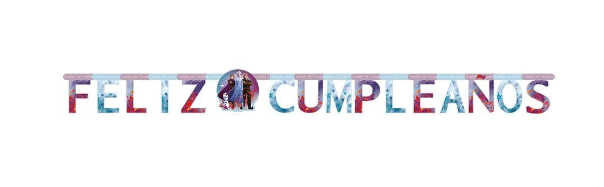 Cartel de Letras Feliz Cumpleaños Frozen II X 1 Unidad Sempertex