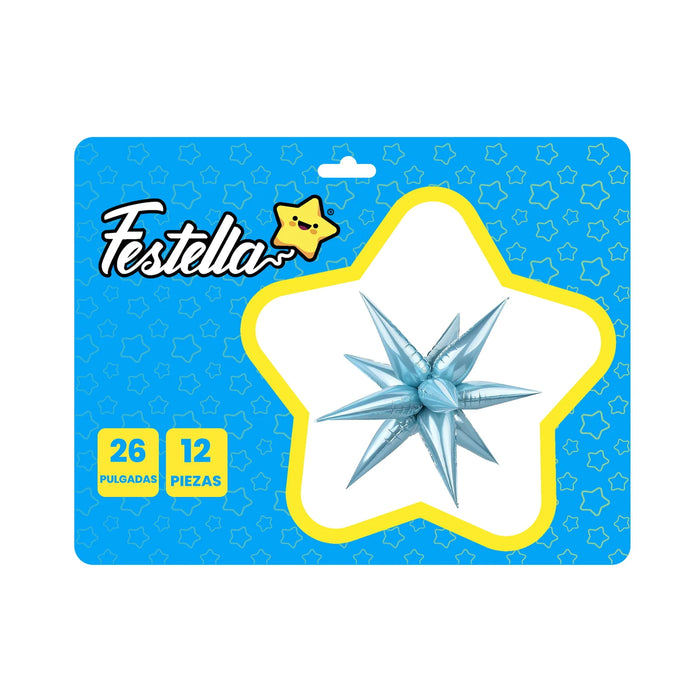 Globo estrella Magica 26" Azul Claro x 1 Unidad Festella