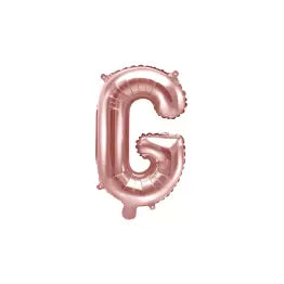 Globo Letra G Dorado Rosa 16"