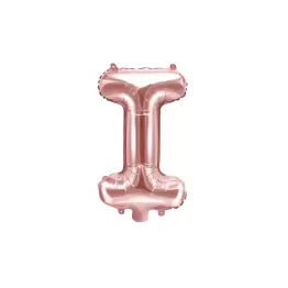Globo Letra I Dorado Rosa 16"