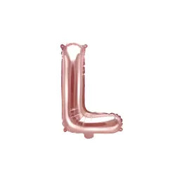 Globo Letra L Dorado Rosa 16"