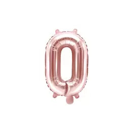 Globo Letra O Dorado Rosa 16"