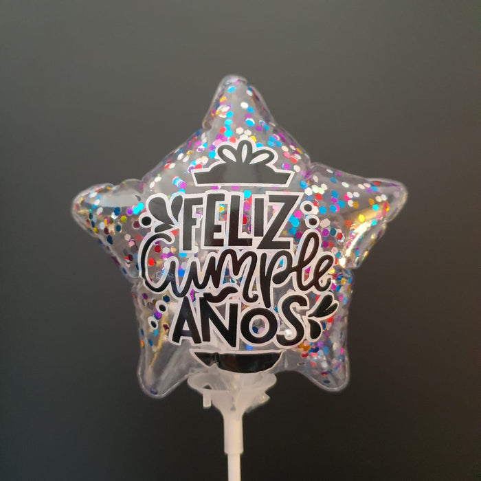 Globo Burbuja Estrella Mensaje 6" X Unidad Ref. 2