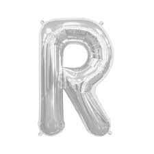 Globo Letra R 16" Plateado Festella