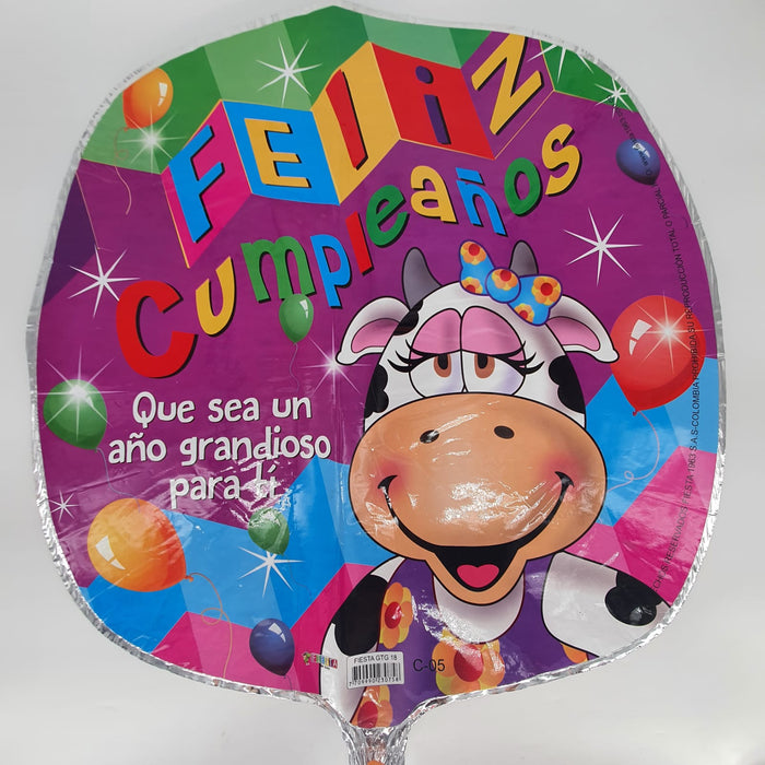 Globo Metalizado Cuadrado Mensaje 18" X Unidad Ref. 1