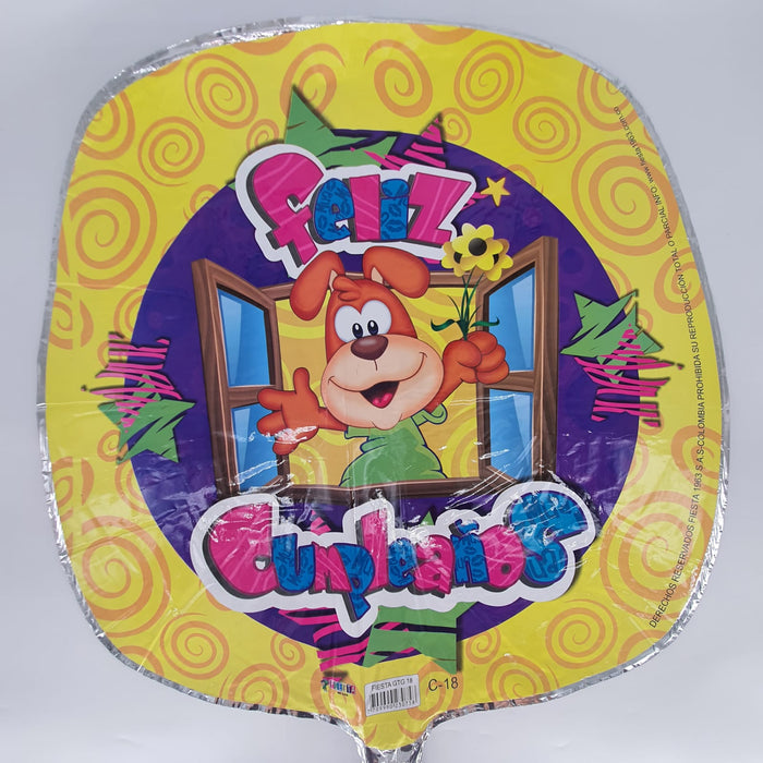 Globo Metalizado Cuadrado Mensaje 18" X Unidad Ref. 4