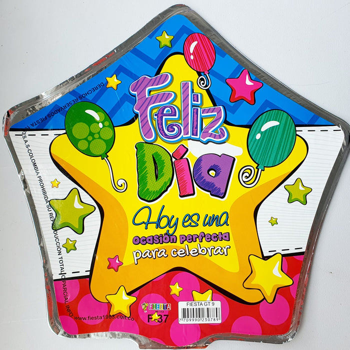 Globo Metalizado Estrella Mensaje 10" X Unidad Ref. 2