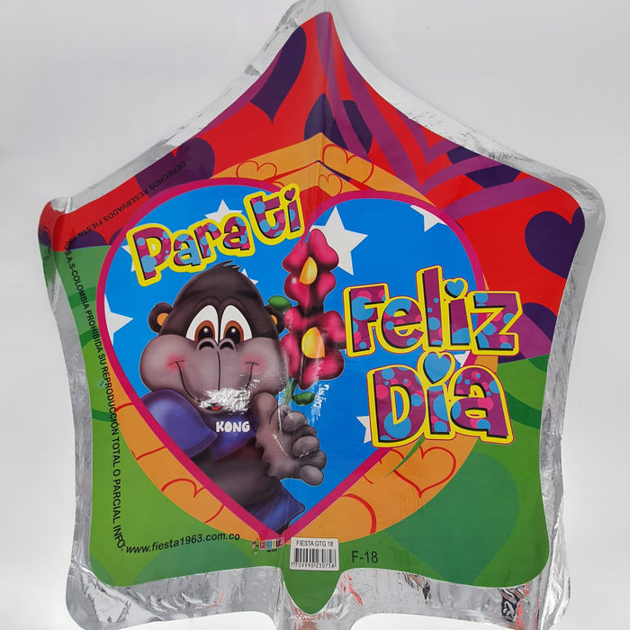 Globo Metalizado Estrella Mensaje 18" X Unidad Ref. 3