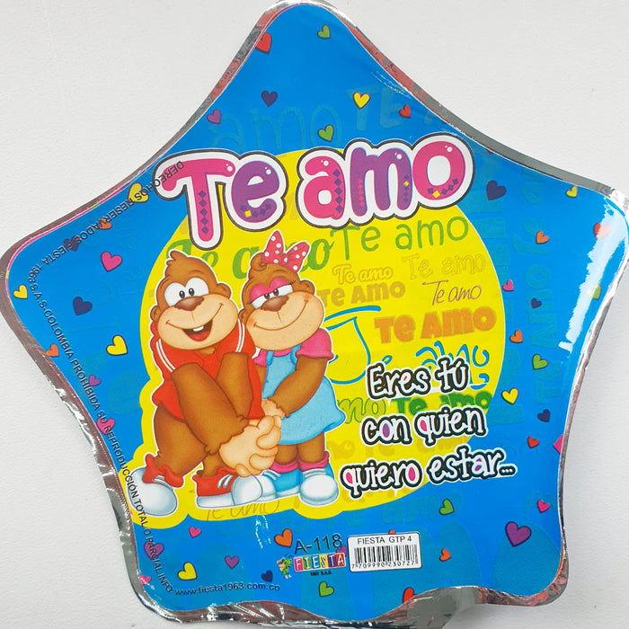 Globo Metalizado Estrella Mensaje 4" X Unidad Ref. 7