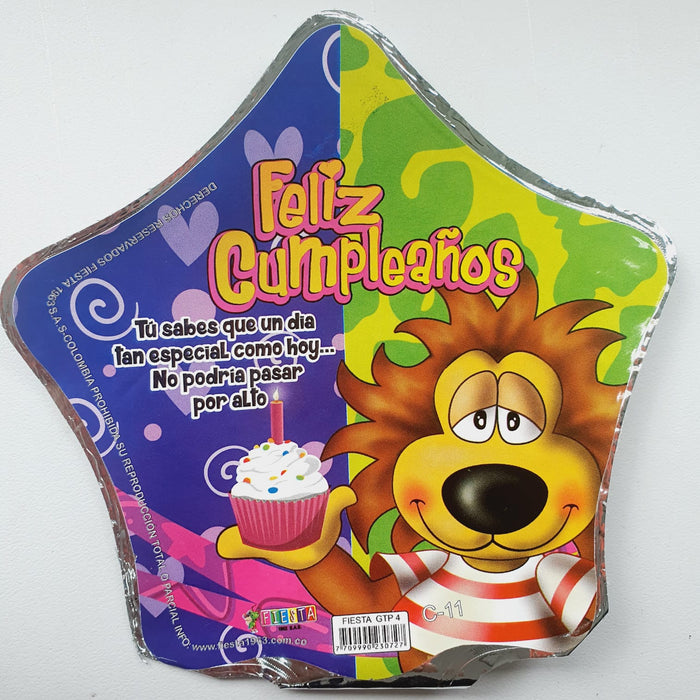 Globo Metalizado Estrella Mensaje 4" X Unidad Ref. 9