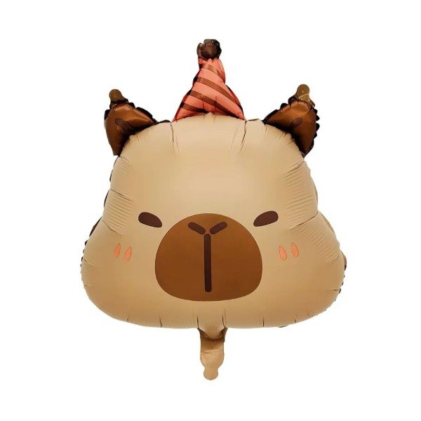 Globo Foil Capibara Gorro 10" x 1 Unidad