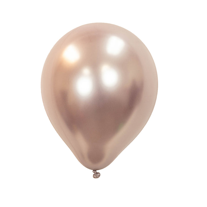 Globo Cromado Linea Economica R5 Dorado Rosa X 50 Unidades