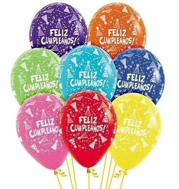 Globo Linea Economica Feliz Cumpleaños Fashion Surtidos R12 X 20 Unidades