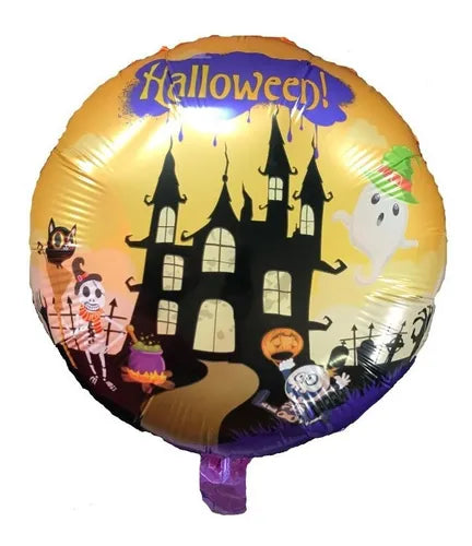 Globo Metalizado Halloween Casa Fantasma 18" x 1 Unidad