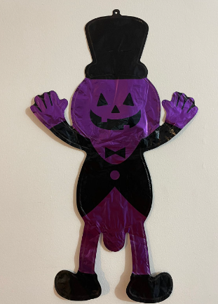 Globo Metalizado Halloween Hombre Calabaza Violeta 10” X 1 Unidad