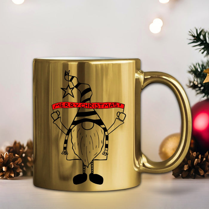 Mug Dorado Navidad 11 Oz Ref. 10 x 1 Unidad