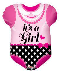Globo Metalizado Its a Girl Body Rosado 18"