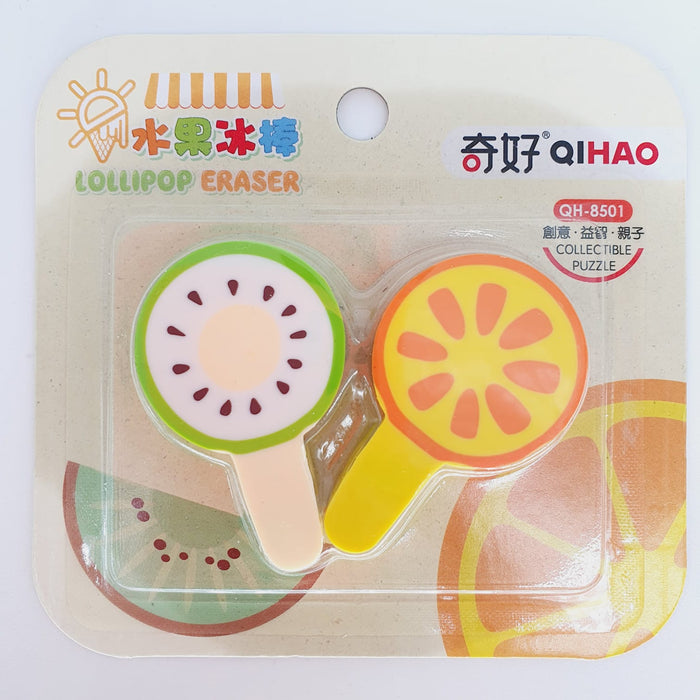 Kit Borradores de Frutas Kiwi Naranja X 2 Piezas