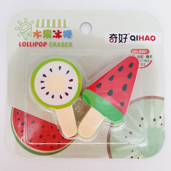 Kit Borradores de Frutas Kiwi Sandia X 2 Piezas