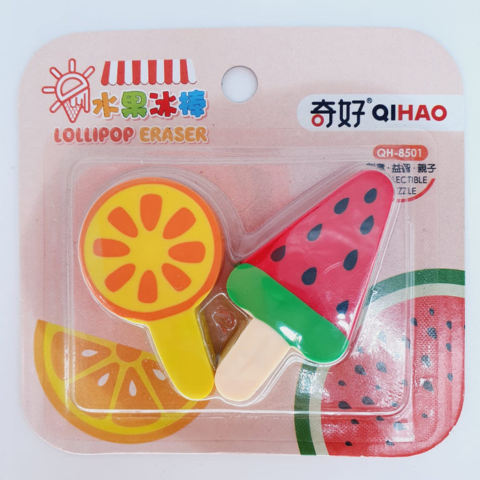 Kit Borradores de Frutas Naranja Sandia X 2 Piezas