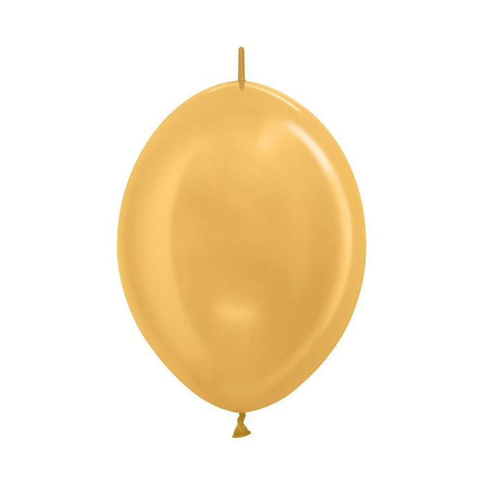 Globo Dorado Metal LOL 6" X 50 Unidades Sempertex