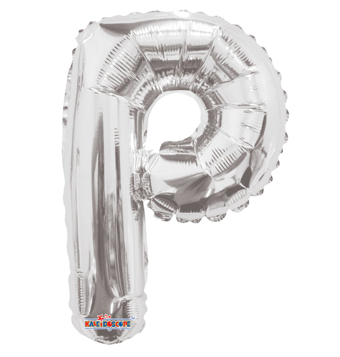 Globo Letra P Plateado 14" Conver Kaleidoscope