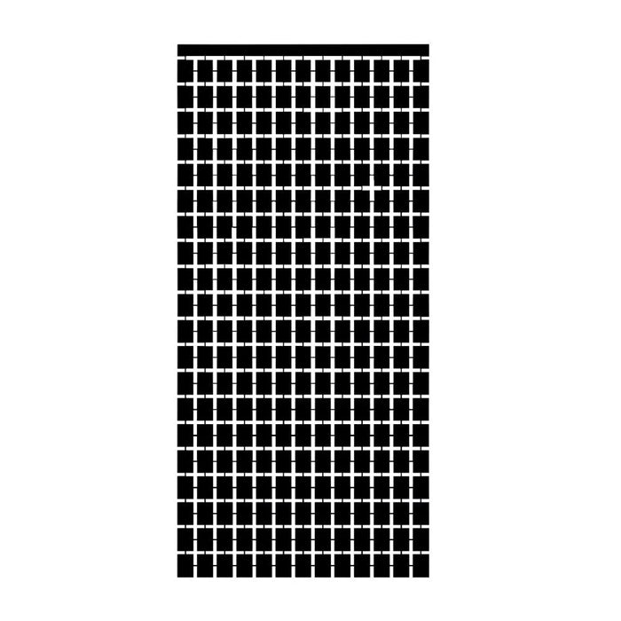 Cortina De Fiesta Mural Metalizado Negro 2 MT X 1MT Sempertex