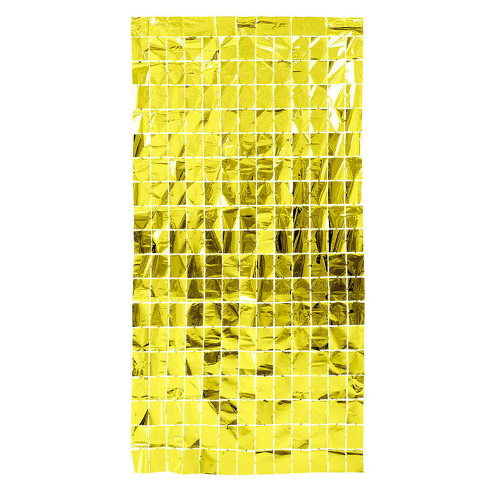 Cortina De Fiesta Mural Metalizado Dorado 2 MT X 1MT Sempertex