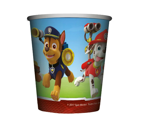 Vaso 9 Oz Paw Patrol X 8 Unidades Sempertex