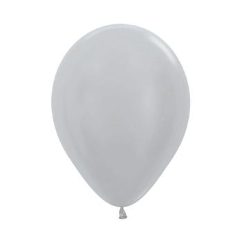 Globo Plata Satin R9 X 20 Unidades Sempertex