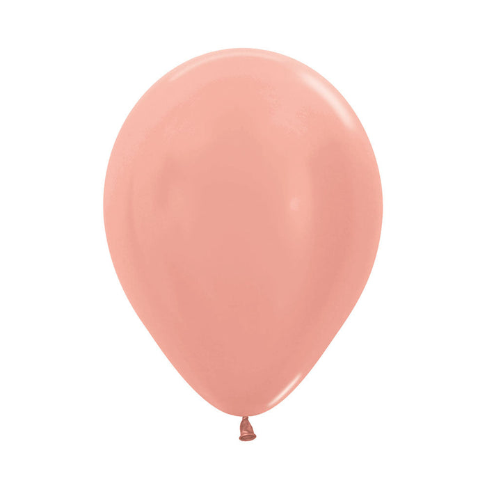 568 Metal Dorado Rosa R12 X 12 Globos