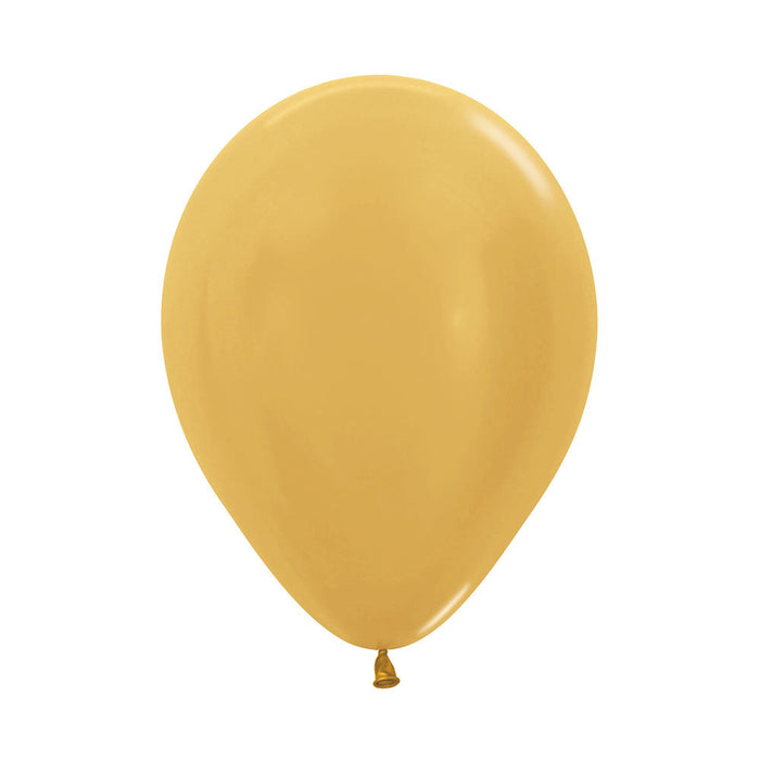 570 Metal Dorado R12 X 12 Globos