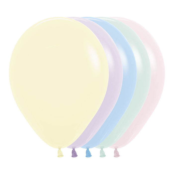 Globo Surtido Pastel Mate R9 x 12 Unidades Sempertex