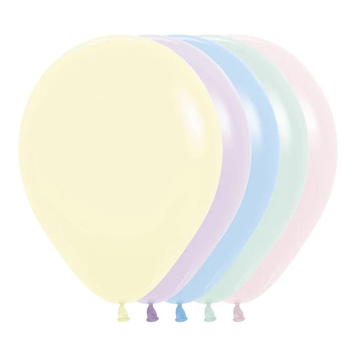 Globo Surtido Pastel Mate II Melón R12 x 12 Unidades Sempertex