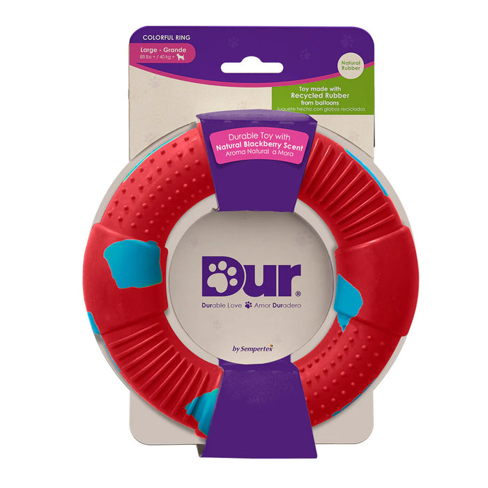 Juguete Aro Grande Rojo/Azul Caribe Para Macotas x 1 Unidad