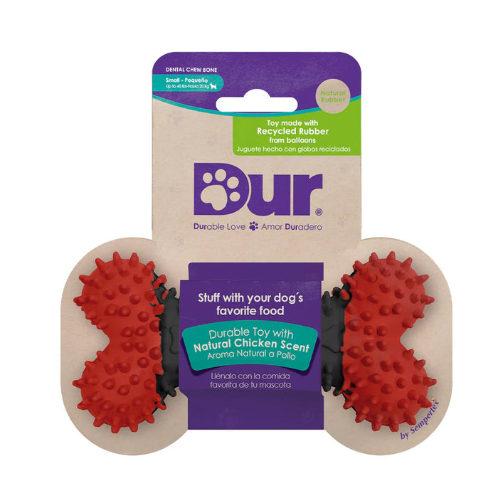 Juguete Hueso Pequeño Negro/Rojo Para Macotas x 1 Unidad