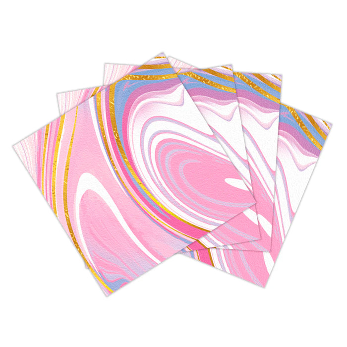Servilleta Pequeña Marmoleado Rosa x 16 Unidades Sempertex