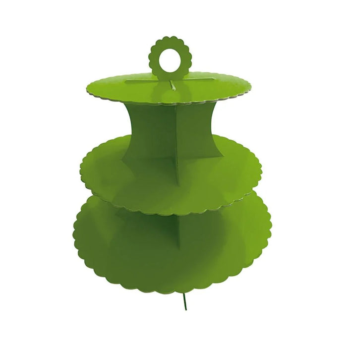 Torre Base para Cupcakes 3 Niveles Verde Lima Sempertex x 1 Unidad