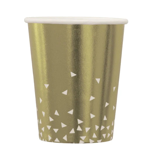 Vaso 9 Oz Triangulos Champaña Mate X 8 Unidades Sempertex